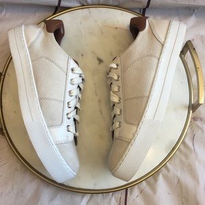 Coach sneakers canvas size 9 women beige